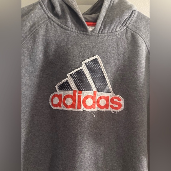 Adidas Gray Hoodie with Red Logo - Picture 2 of 10
